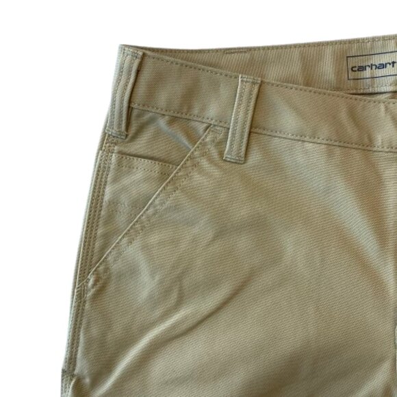 Carhartt Rugged Flex Loose Fit Canvas Work Shorts Women's 10 Dark Khaki NWT - Picture 4 of 9